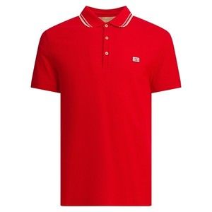 Valentino Red Polo Shirt With Striped Accents - NWT